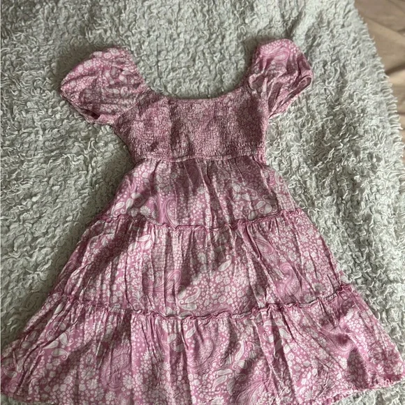 Hollister pink floral dress with open back